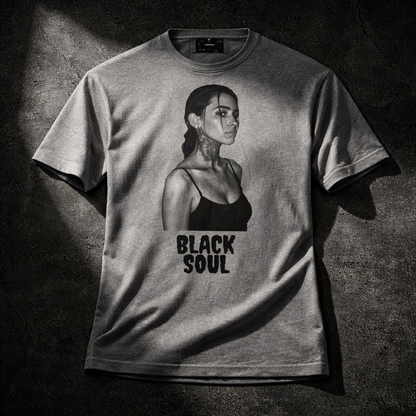 Camiseta dark art IA MEPHX Dark Heather Gray fitted unisex – diseño exclusivo underground España