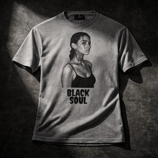Camiseta dark art IA MEPHX Dark Heather Gray fitted unisex – diseño exclusivo underground España