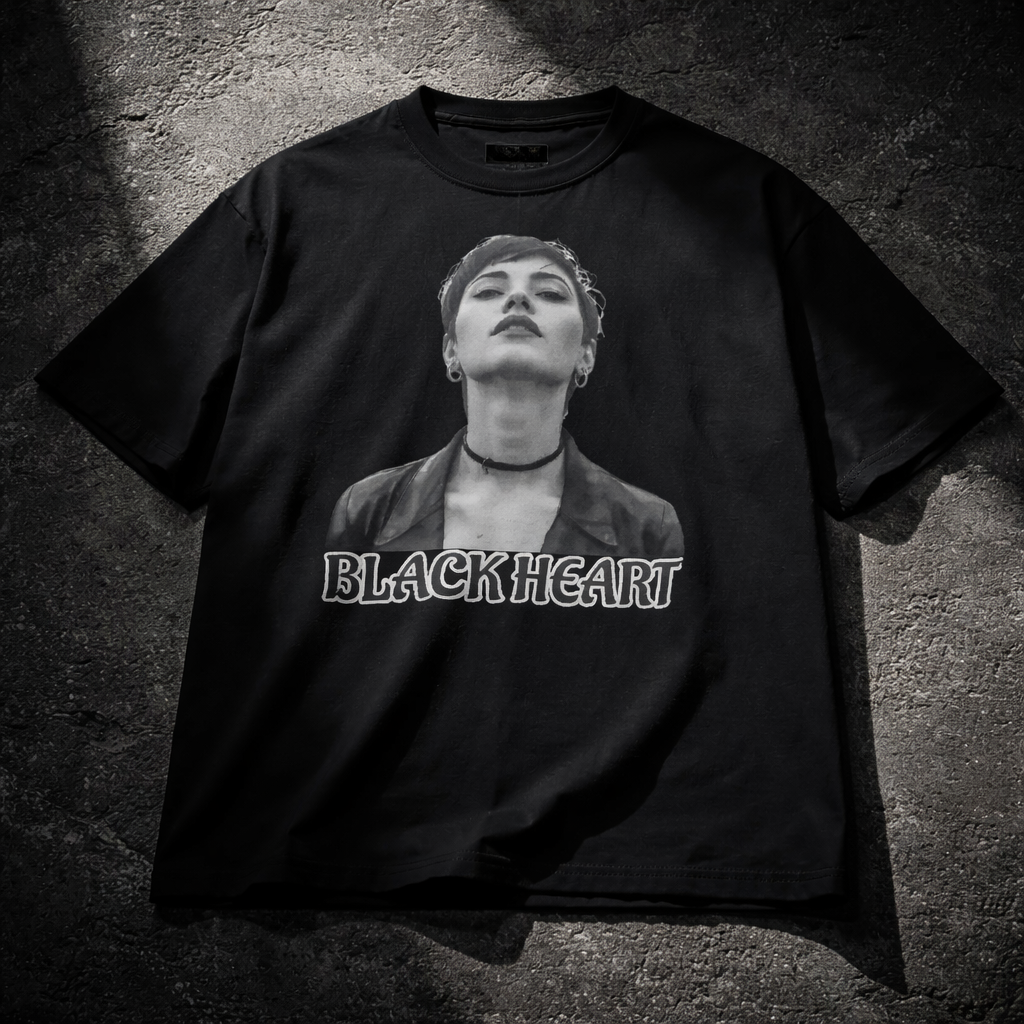 Camiseta oversized dark art MEPHX cuello alto orgánica Vol.2 unisex – arte IA underground España