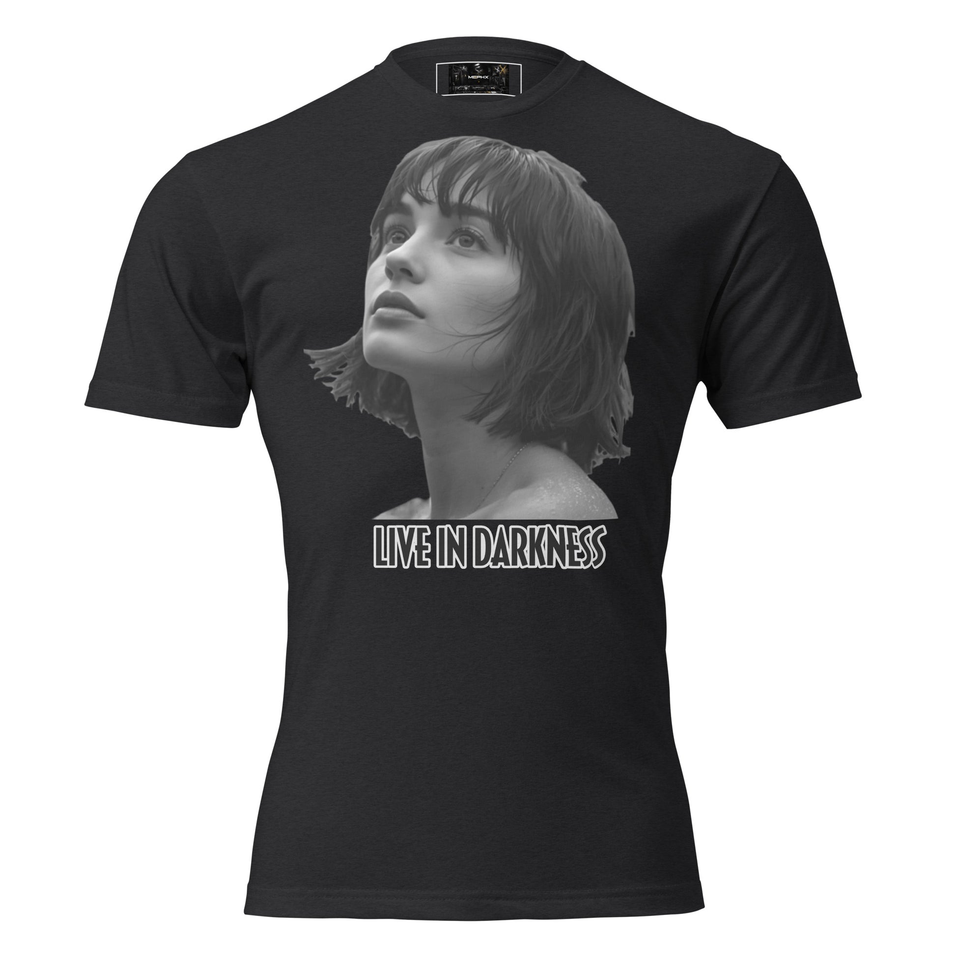 Camiseta MEPHX edición limitada negra – vista frontal fitted