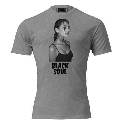Camiseta MEPHX Dark Heather Gray – vista frontal fitted