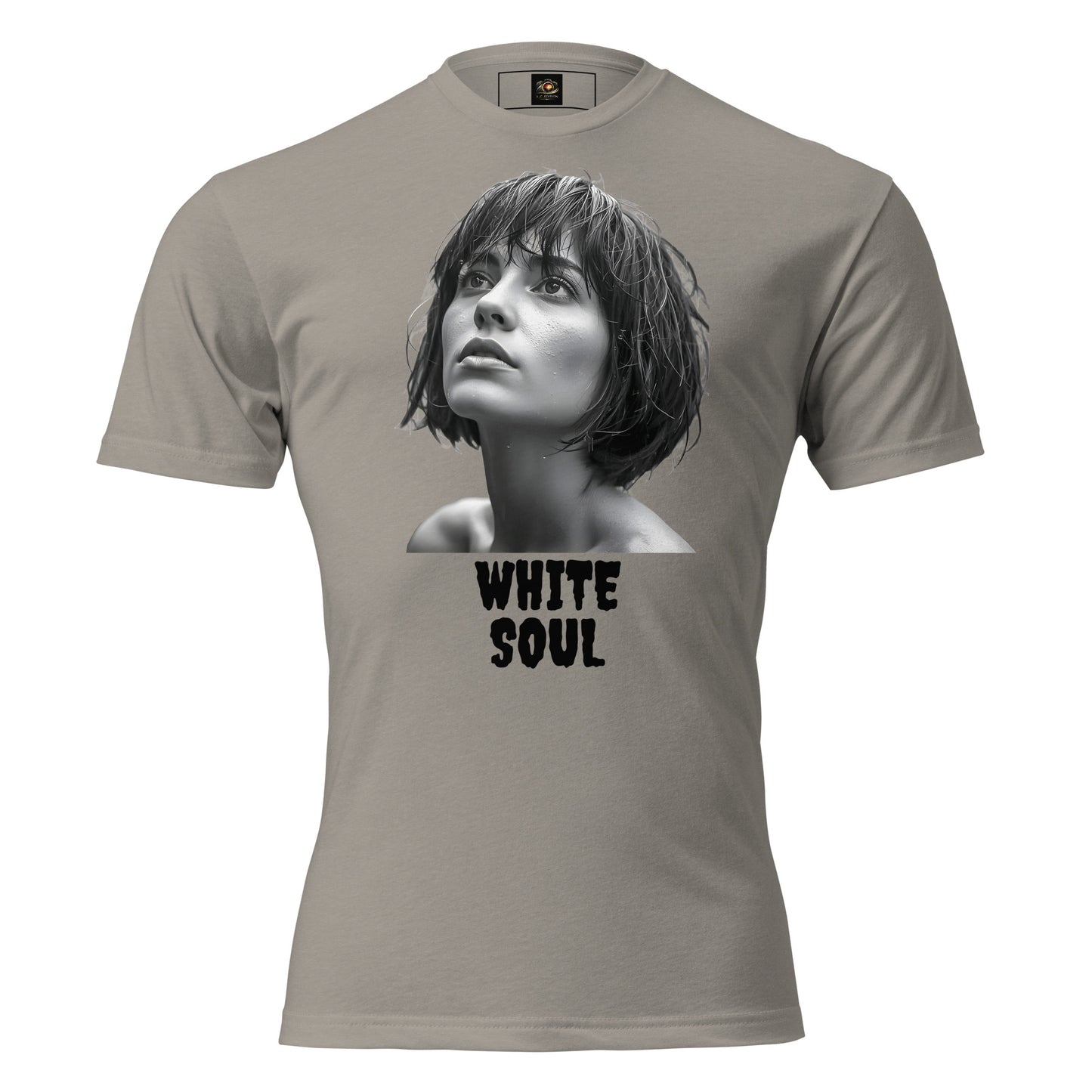Camiseta MEPHX Stone Grey fitted – vista frontal
