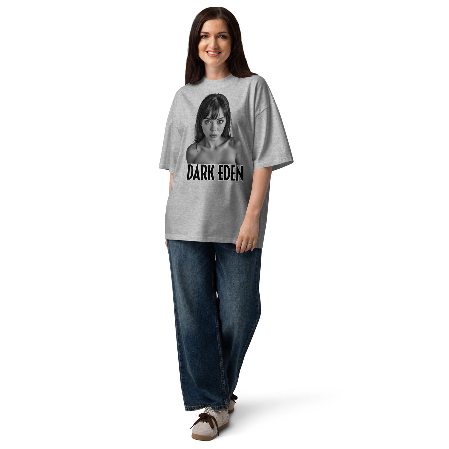 Camiseta oversized MEPHX cuello alto – vista frontal algodón orgánico